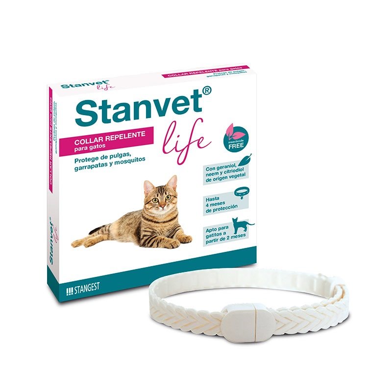 Stangest Collar Stanvet Life Repelente Natural Para Gatos